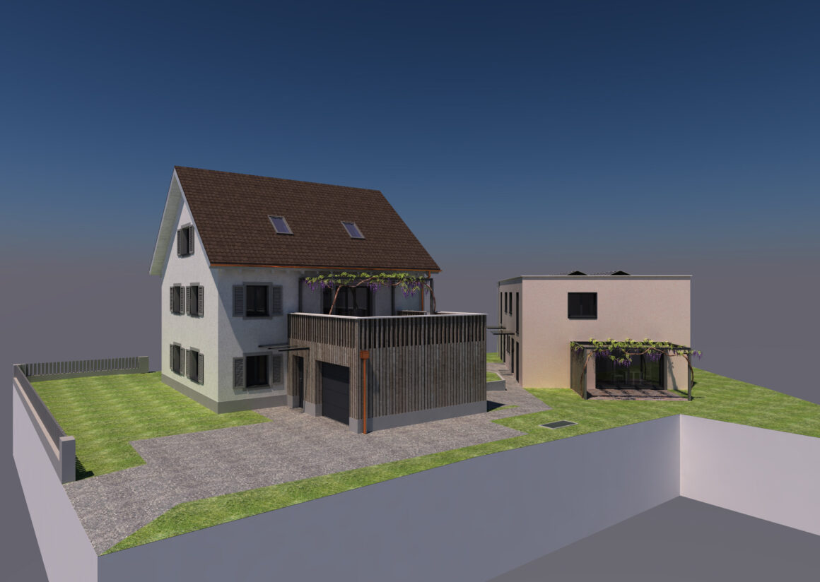 Überbauung Akazienweg 16 Frauenfeld (Rückbau best. EFH) Neubau 4 Eigentumswohnungen