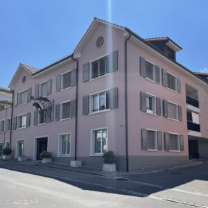 Ersatzneubau Falken 11-Familienhaus mit Gewerbe, Aadorf (Komplettabbruch und Wiederaufbau historisches Gebäude im Dorfkern infolge Brandfall) Ersatzneubau Falken 11-Familienhaus mit Gewerbe, Aadorf (Komplettabbruch und Wiederaufbau historisches Gebäude im Dorfkern infolge Brandfall)