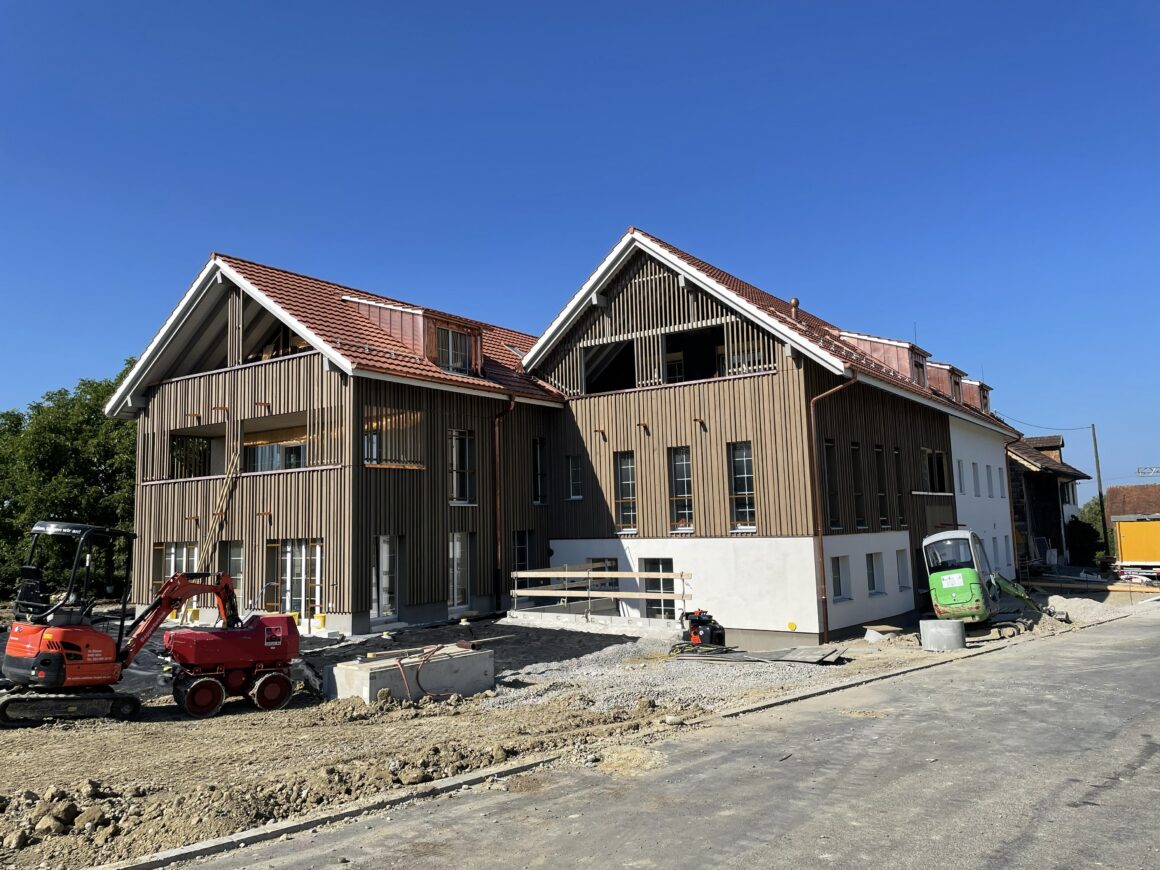 Überbauung Liebensberg, Gemeinde Wiesendangen (Rückbau best. Wohnhaus, Stall und Scheune) Neubau 9 Eigentumswohnungen