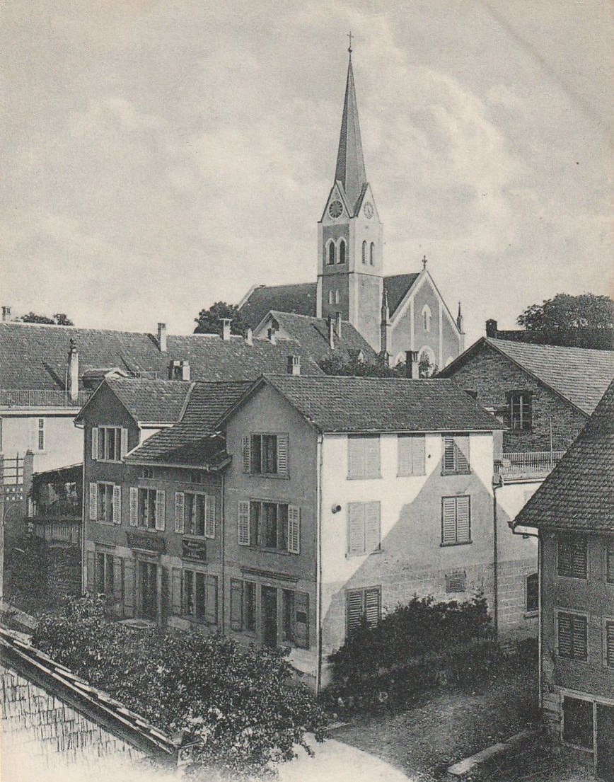 Ersatzneubau Falken 11-Familienhaus mit Gewerbe, Hauptstrasse, Aadorf (ehemals Restaurant Barone) (Komplettabbruch und Wiederaufbau historisches Gebäude im Dorfkern infolge Brandfall)